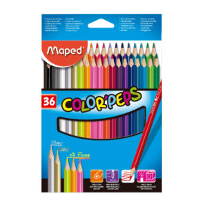 Lapices colores x36 Estuche de cartón