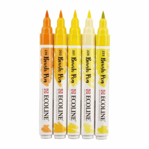 SET ECOLINE BRUSHPEN X5 TONOS AMARILLOS