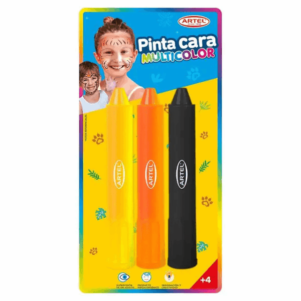 Pintacaras multicolor orange 3 col