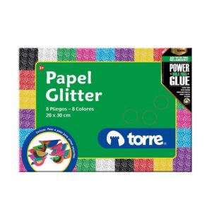 BOLSON PAPEL GLITTER TORRE IMAGIA