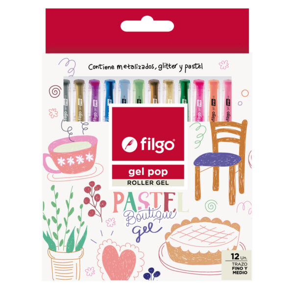 Roller gel GEL POP / Estuche 12 Pastel Boutique