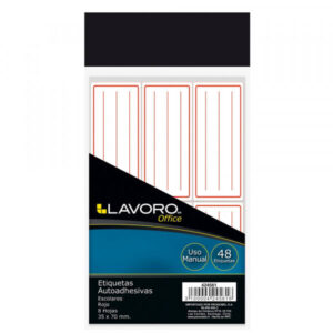 ETIQ. BLANCA AUTOADHESIVA 35 X 70 MM. LINEA COLORES SURT. LAVORO