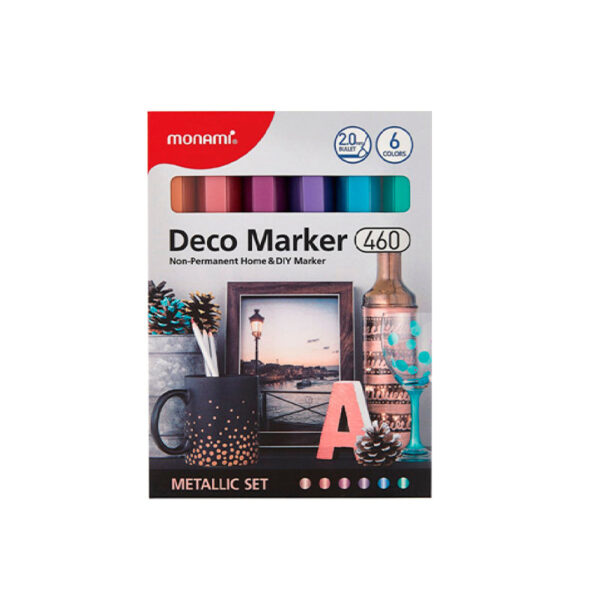 Set 6 Marcadores Deco 460 colores (Metallic)