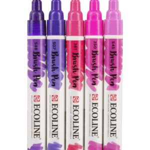 SET ECOLINE BRUSHPEN X5 TONOS VIOLETA