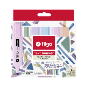 Destacador TEXT MARKER / Estuche 5 Mute