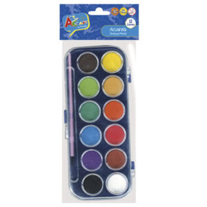 ACUARELA 12 COL. CON PINCEL ART & CRAF