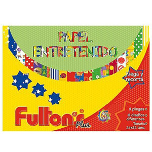 CARPETA C/PAPEL ENTRETENIDO 24 X 32 CMS 9 HJS. 18 DISEÑOS FULTONS
